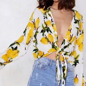 NastyGal Is it Citrus Tie Top